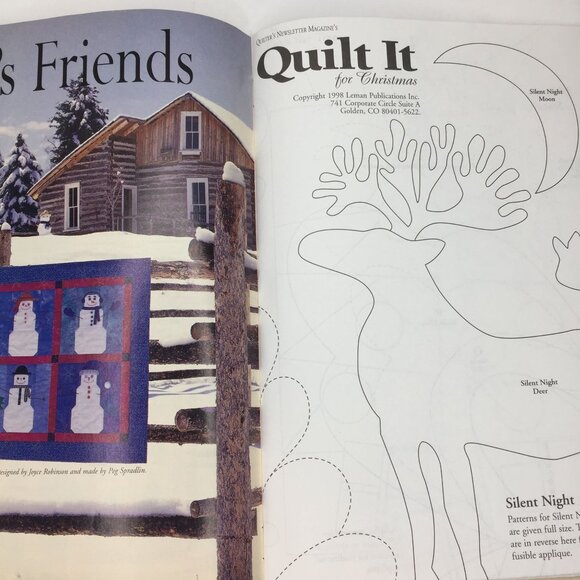 Quilters Newsletter Quilt It For December 1998 Christmas Magazine Quilting Patte - Picture 6 of 12
